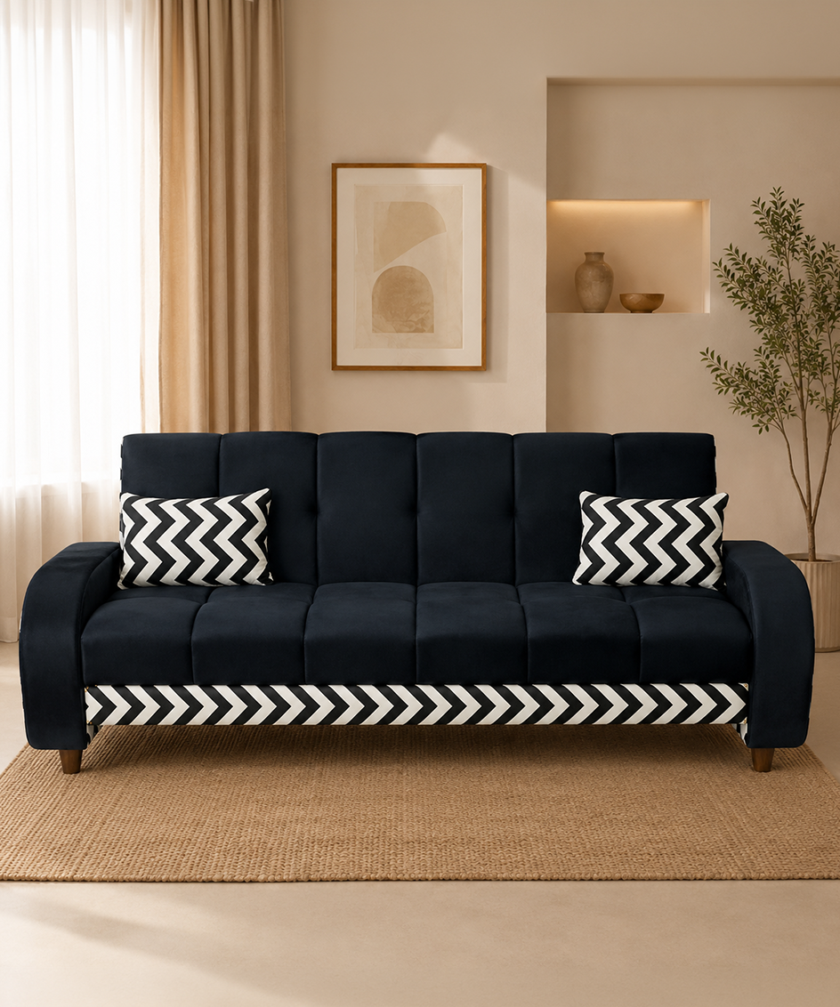 Zig Zag Sofa Cum-Bed