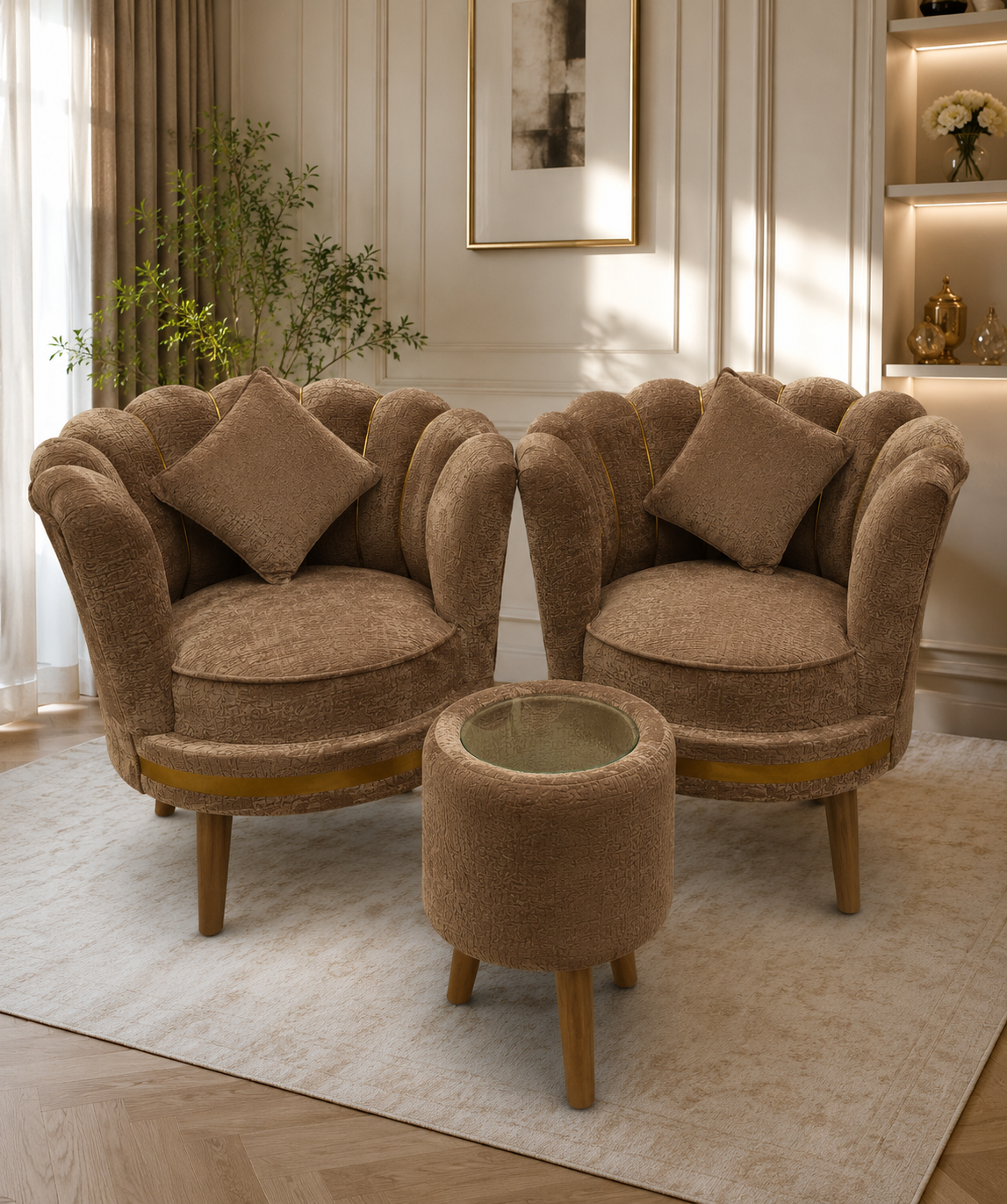 Towel Coffee Chair Set