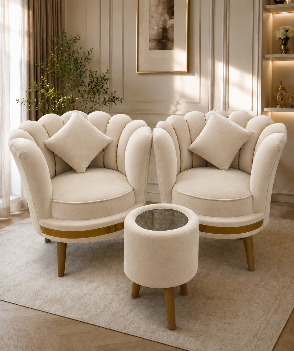 Velvet Coffee Chair-Set