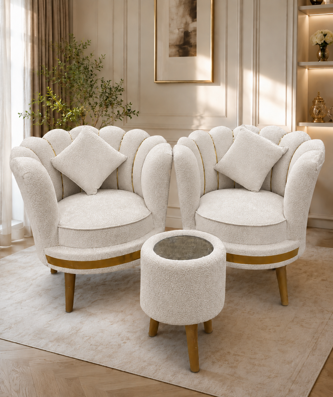 Towel Coffee Chair Set